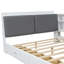 Lit plateforme en bois avec tête de lit, tablettes et 2 tiroirs-406408608