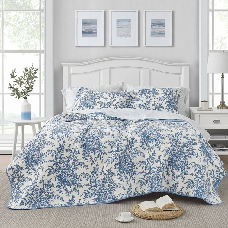 Red Barrel Studio® Cotton Floral Quilt Set 