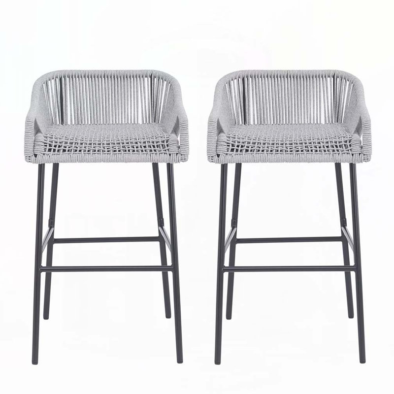 Tabouret de bar pour l'extérieur, Gris clair