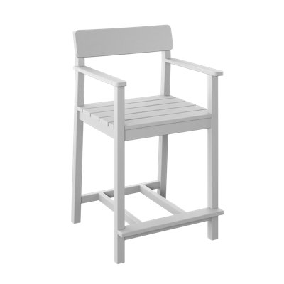  Fauteuil club à hauteur de comptoir blanc