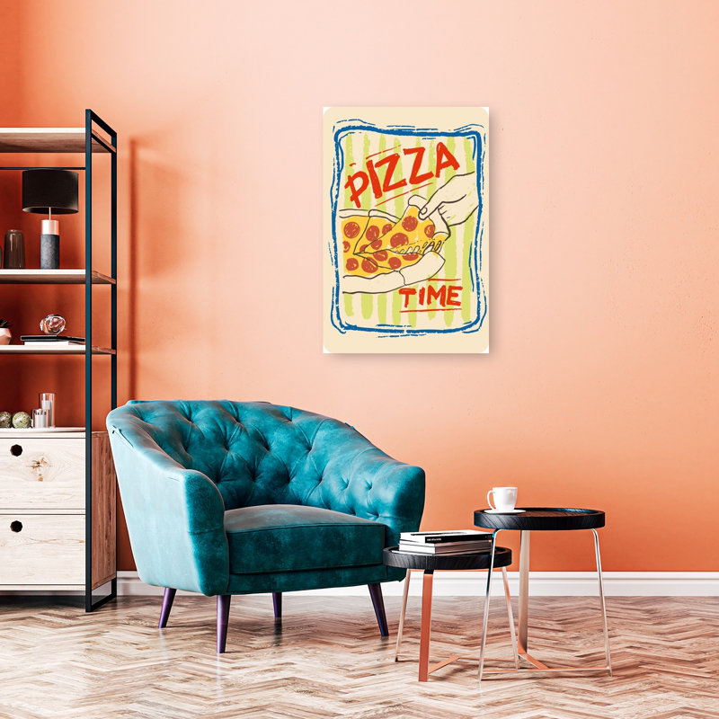 «Retro Pizza Time», reproduction d'art rétro, 36" H x 24" W