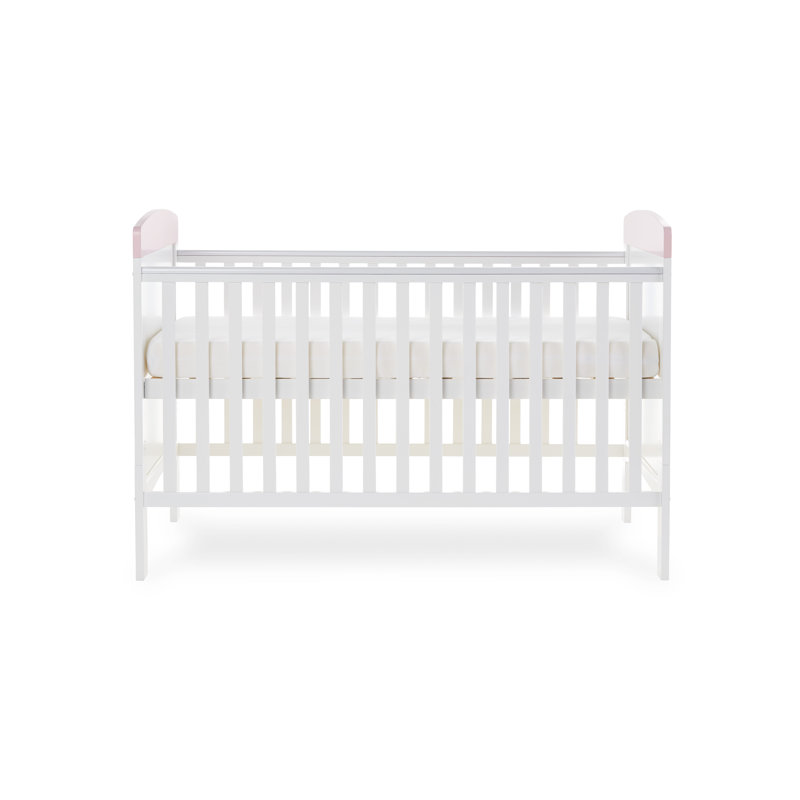 Grace Inspire Cot Bed with Fibre Mattress, Pink