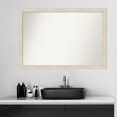 Miroir mural non biseauté en bois franc