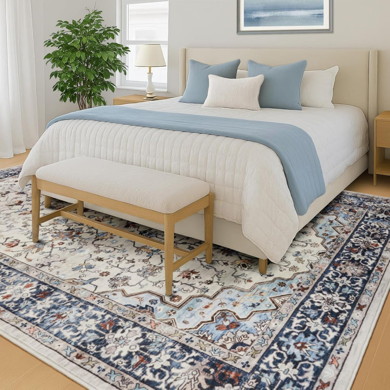 Rectangle 200 cm x 290 cm Vintage Look Area Rug
