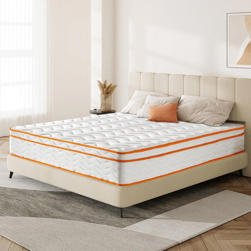 Matelas hybride moyen en mousse à mémoire de forme dans une boîte avec mousse certifiée CertiPUR-US, Très grand lit, 12"