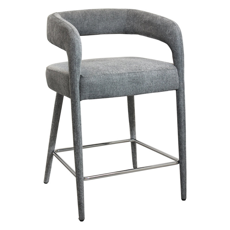 Chaise de comptoir Carolin, Gris