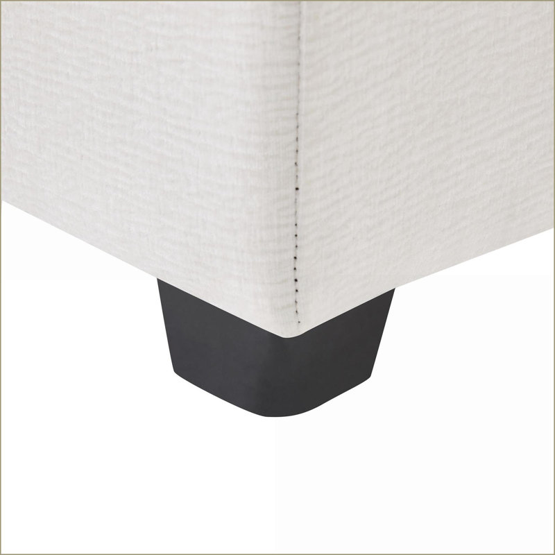Module de repose-pieds pour canapé modulaire modulaire, chenille 26 x 26 po, pour appartement / maison | Noir | Bois, Blanc