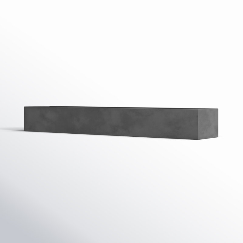 Connoisseur Handmade Planter Box, 4" H x 31.5" W x 6" D, Grey