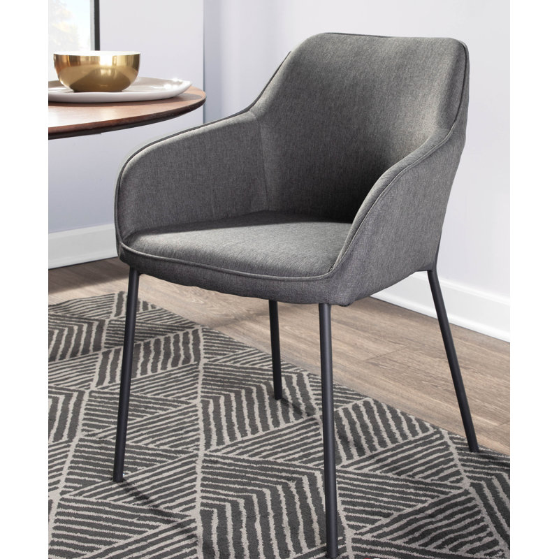 Inarah 18.5'' H Upholstered Armchair, Charcoal