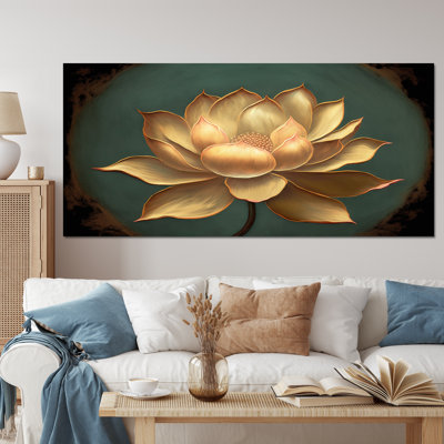 «Blossoming White Vintage Lotus», art mural Lotus