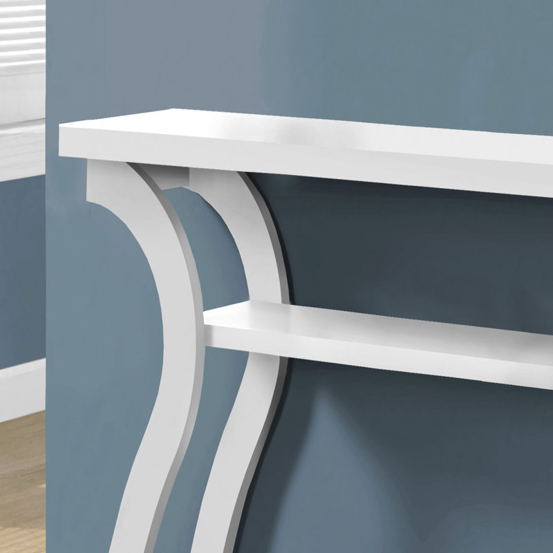 Accent Table, Console, Entryway, Narrow, Sofa, Living Room, Bedroom, Laminate, Contemporary, White