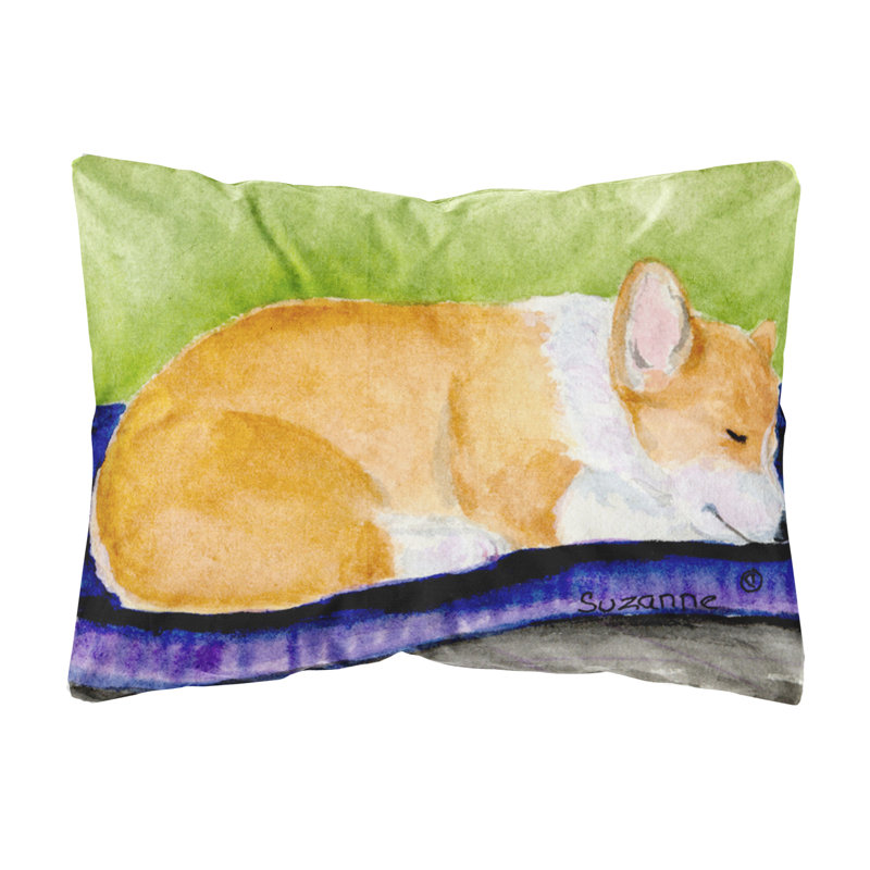 Coussin décoratif intérieur/extérieur corgi