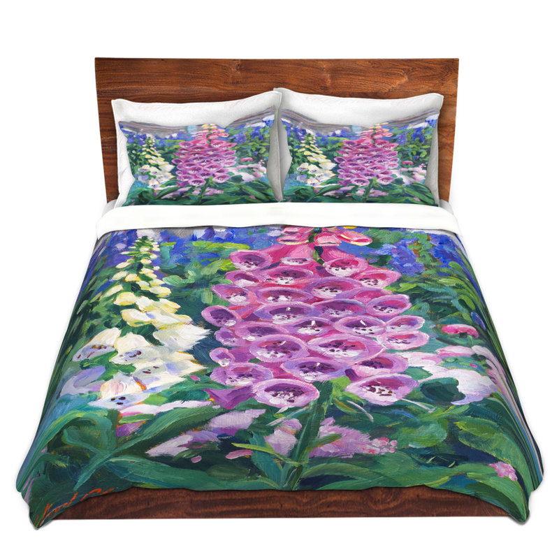 Ensemble de housse de couette en microfibre DiaNoche par David Lloyd Glover - Hollyhocks