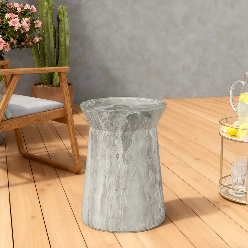 Table d'appoint d'extérieur en ciment
