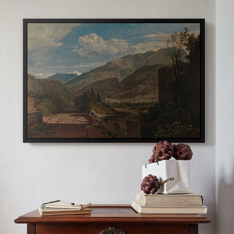 Bonneville, Savoy, 1803-J.M.W. Toile tendue avec châssis Turner, 16 x 24, Noyer