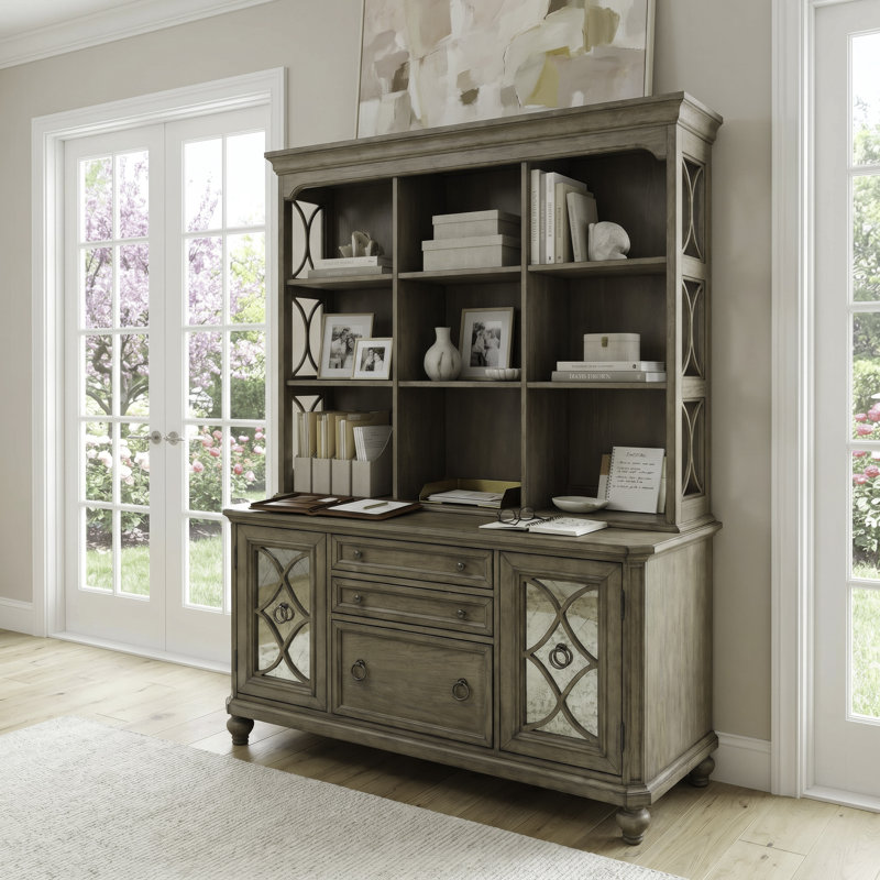 Abana Credenza Desk with Hutch