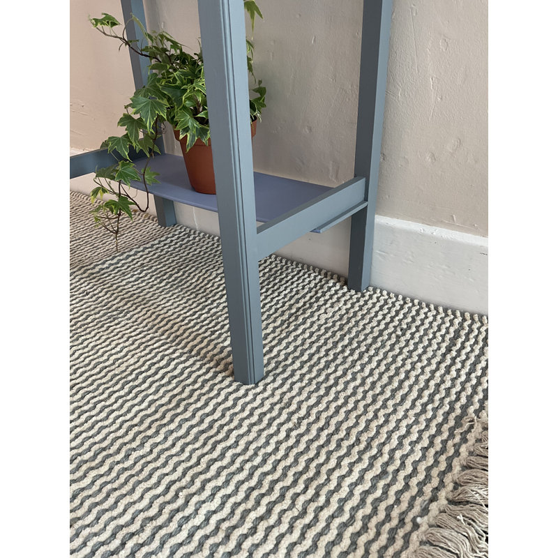 Manz Striped Cotton Hand Woven Area Rug, Runner 70 x 200cm