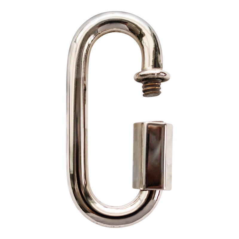 Chaîne à maillons rapides, Nickel poli, H 2,36 po x l 1,06 po x P 0,24 po