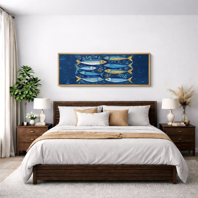 Impression sur toile encadrée, "Blue Fish"