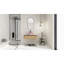 Meuble-lavabo mural élégant avec lavabo en céramique, fabrication en contreplaqué, parfait pour les salles de bain modernes