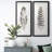 Feather Fancy I - Natural History Print, Matted and Framed Under Acrylic Glass, Set of 2, Study and Living Room Wall Art