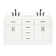 Tidworth 60'' Solid Wood Double Bathroom Vanity with 1.5'' White Quartz Top, Rectangular Sinks