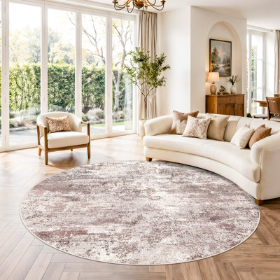 Washable Abstract Area Rug - Rugs for Living Room Large Non Slip Indoor Entryway Rubber Backing Carpet Bedroom Kitchen Distressed Stain Resistant Floor Decor Mat Machine Washable Brown
