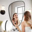 Miroir moderne avec cadre asymétrique en aluminium pour chambre à coucher, salon-900674449