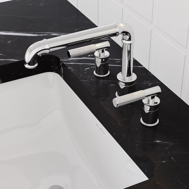 Avallon 8 in. Widespread, Sleek Handle, Bathroom Faucet, Chrome