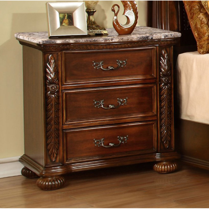 Brucie 32" W Solid Wood Nightstand 