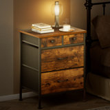 Night Stand with 4 Drawers Small Dresser for Bedroom End Table Side Table Nightstand Partima
