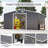 Campcraft 10×12 ft Storage Shed, 0.23mm Color Steel with Protective Film, 2 Daylight Windows, 2 Color Options, Practical Gift, Dark Gray-124851654