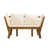 Natural Frame/White Cushions