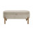Storage Bench Taupe Cushioned Seat Corduroy Upholstery Lift Top Solid Wood Legs 1Pc-1514442848