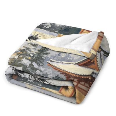 Jeté en flanelle Snowy