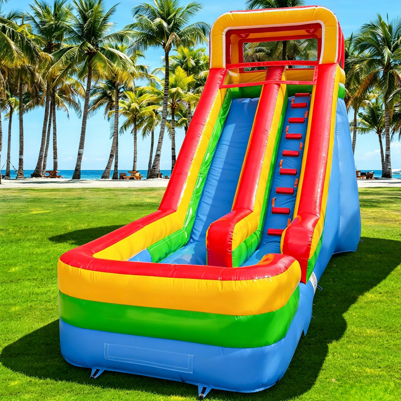 Toboggan aquatique de qualité commerciale avec piscine Splash 16 pi x 25 pi GOOSH