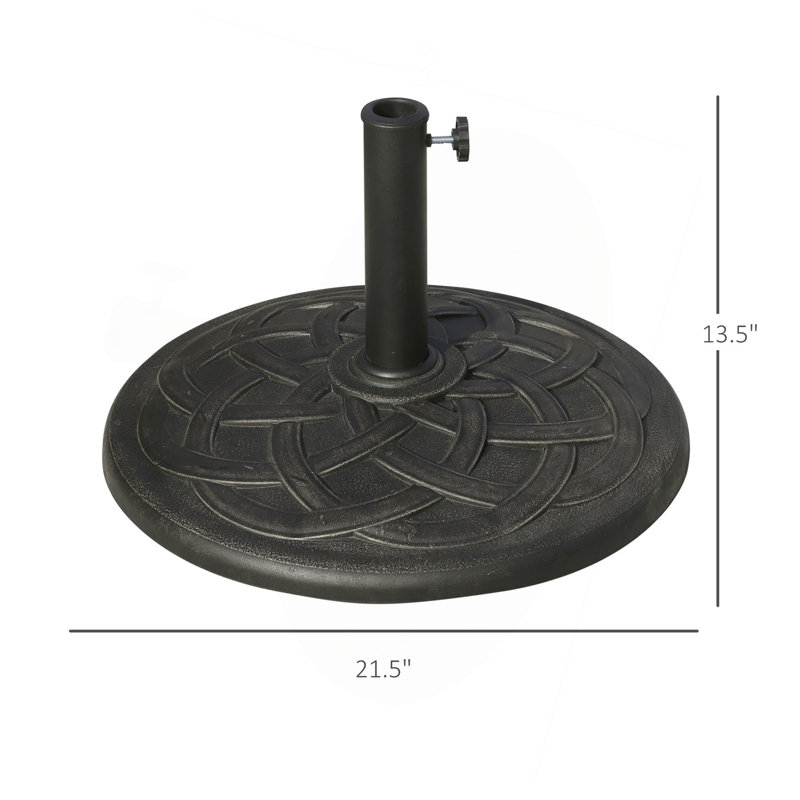 Porte-parasol rond en résine, Bronze
