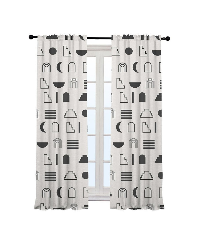 Iota Semi Sheer Curtain, 140cm Width x 300cm Drop, White