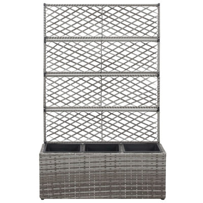 Newsome Rattan Planter Box with Trellis