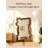 Retro Distressed Irregular-Edge Pine Frame High-Definition Full-Length Mirror-105937119