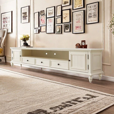 Light luxury design sense solid wood TV cabinet