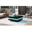 Table basse carrée minimaliste à 2 niveaux avec lumières DEL pour le salon-129385354