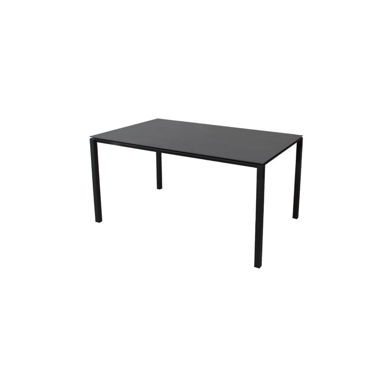 Pure Outdoor Dining Table, Lava Gray/Nero Black, 28.8" H x 39.4" W x 110.3" D