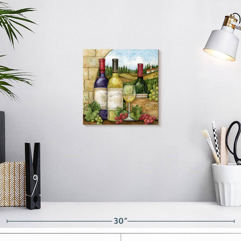 Yarlin, bouteilles de vin et vignoble, H 10 po x l 10 po