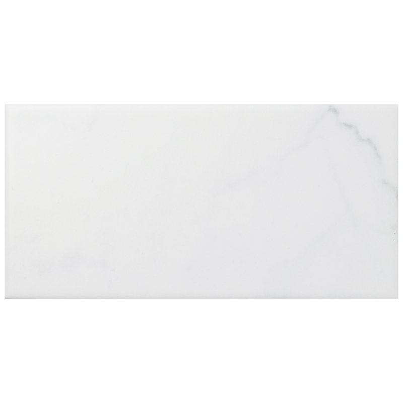 Classico Carrara 3" x 6" Ceramic Stone Look Subway Wall Tile
