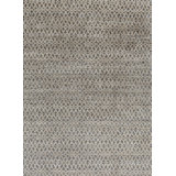 Wool Abstract Area Rug in Ivory/Dark Gray