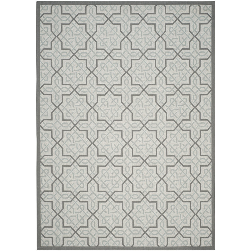 Tapis gris foncé en laine touffeté à la main Dirks, Rectangle 6 pi 7 po x 9 pi 6 po