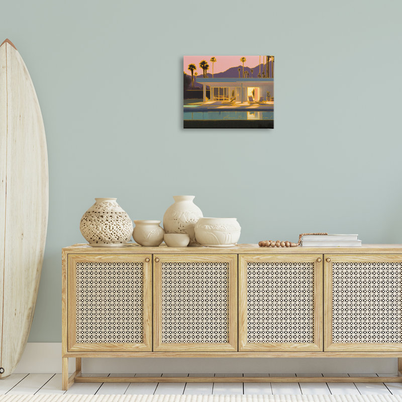 «Sunset Glow Summer Pool» par Noah Bay, H 16 po x l 20 po