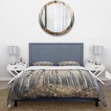 Birch Tree Forest Wonderland III BeddingMicrofiber / Polyester Duvet Cover Set