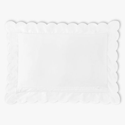 Scalloped Starlight Toddler Pillow, White